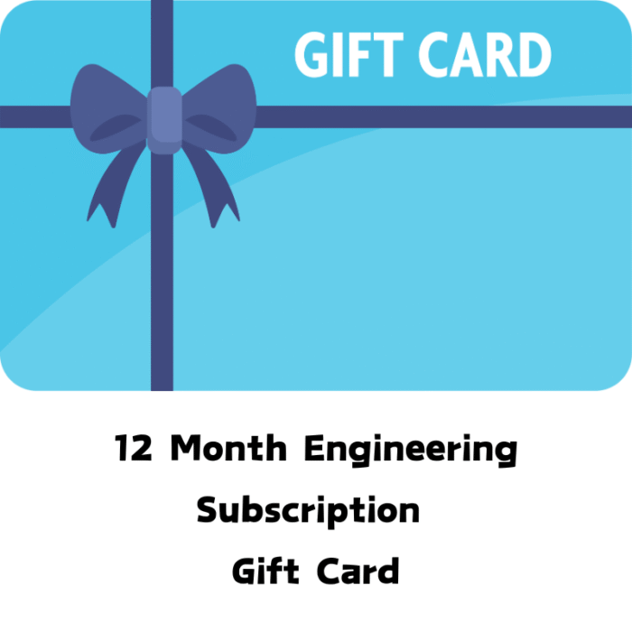 12 Month Engineering Subscription Gift Card