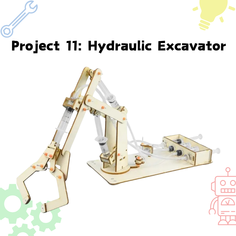 STEMgineers hydraulic excavator project – engineering subscription box.