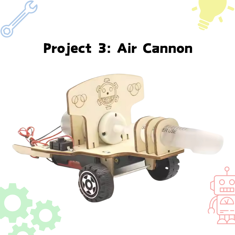 STEMgineers air cannon – advanced subscription project for kids.