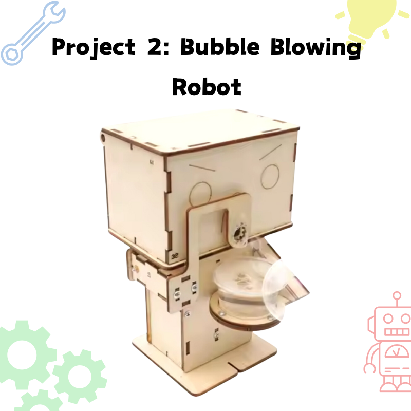 STEMgineers bubble-blowing robot – interactive engineering subscription kit.